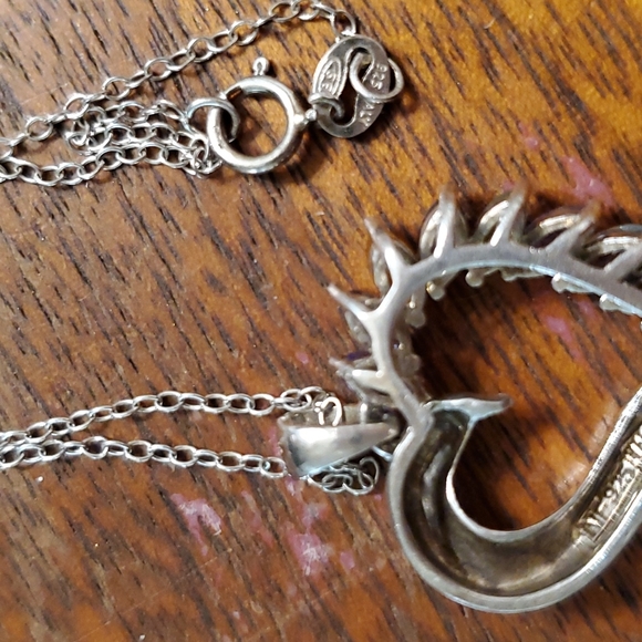 Multi GemStone Sterling Heart Pendant Necklace - Picture 2 of 2